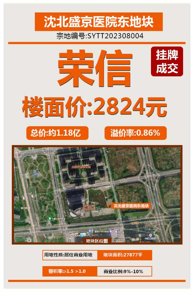 开云「Kaiyun」中国·官方网站成功摘得盛京医院东地块